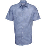 Blue/White Oxford Stripe Short Sleeve
