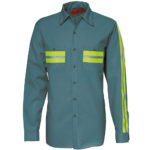 Light Green with Yellow Trim Long Sleeve