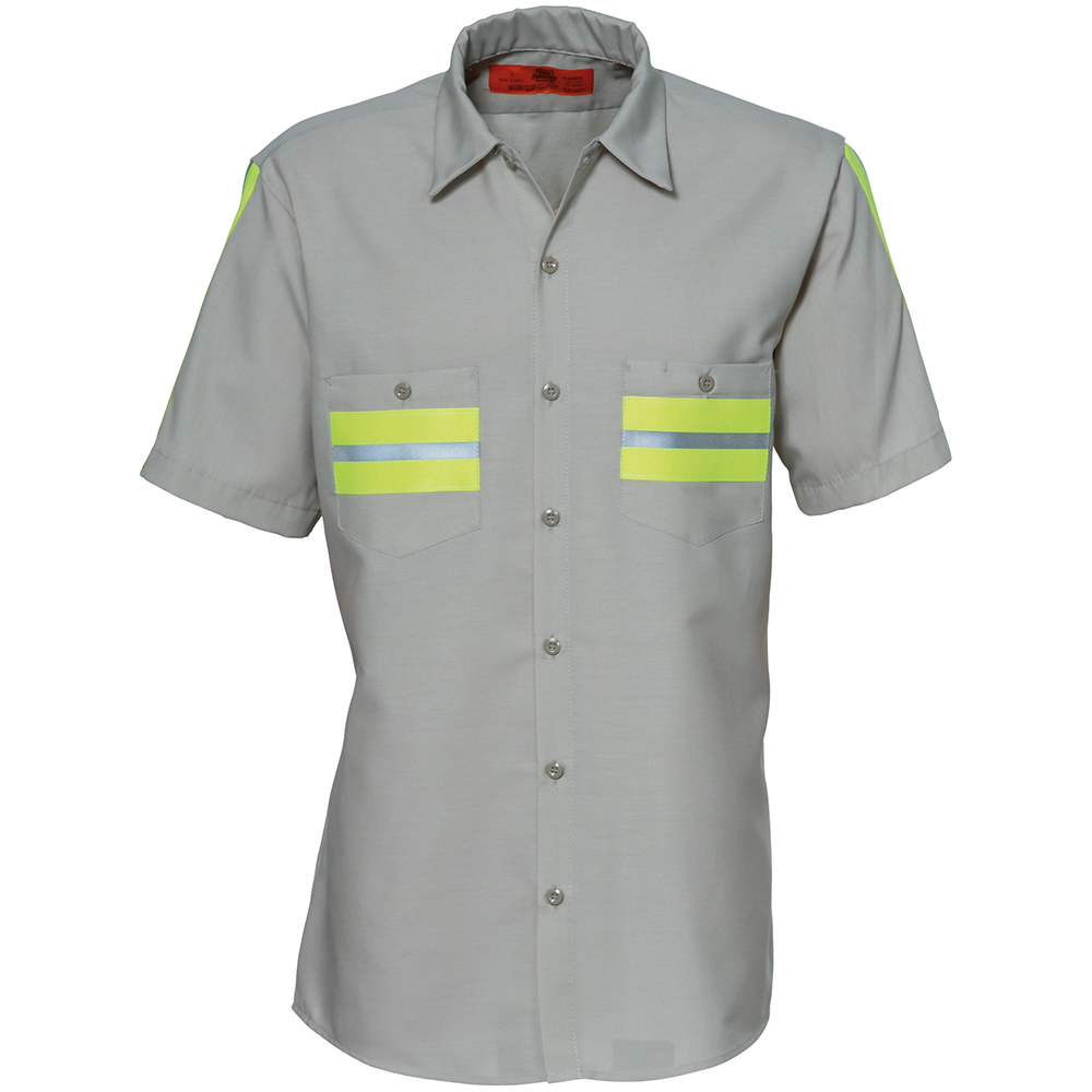 Reed Work Shirts Enhanced Visibility Reflective Hi Vis Men's Industrial Uniform 